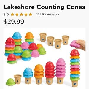 Lakeshore Counting Cones - Multicolor Educational Toy 0-10